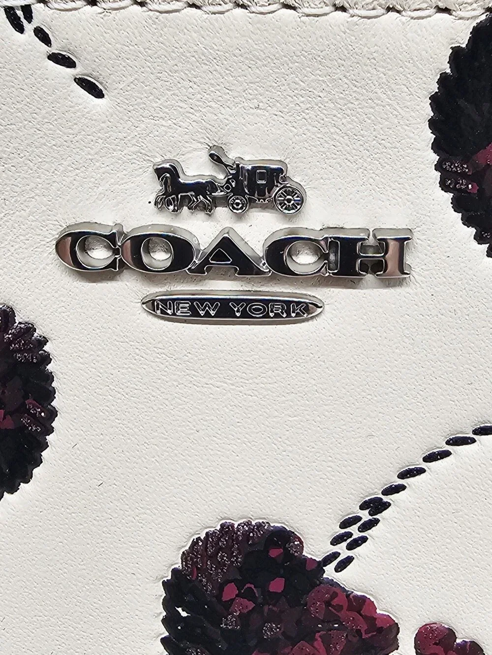 Coach Corner Zip Wristlet With Cherry Print Style CDF05